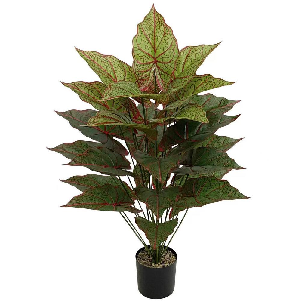 Nordic Style Taro Leaf Green Plant for Home Decor and Garden Landscaping