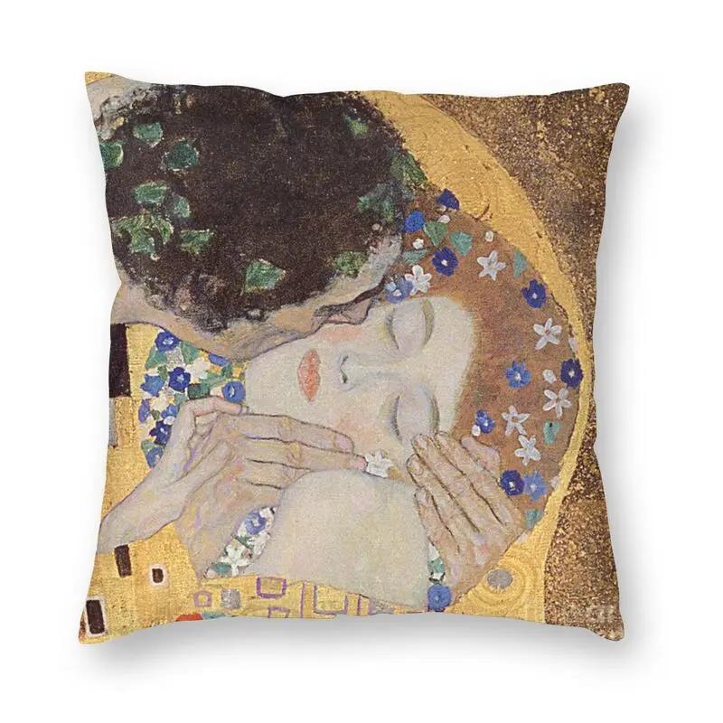 Gustav Klimt Painter Symbolism Art Cushion Cover Tree Of Life Stoclet Frieze Throw Pillow Case Square Pillowcase Home Decoration