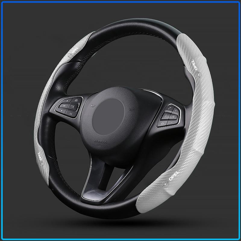 Car Steering Wheel Cover Carbon Fiber Sports Ultra-thin Non-slip Card Cover For Opel Astra H G Corsa Insignia Astra Antara Meriva Zafira Interior