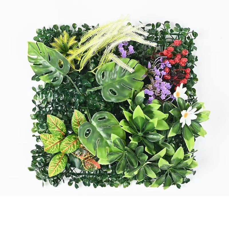 1PC 25X25cm Artificial Plants Grass Wall Panel Hedge for Indoor Outdoor Home Garden Decoration Fake Plant Grass Wedding Decorati