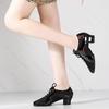 Mid Heel Modern Dance Shoes Leather Mesh Jazz Dance Shoes for Boys and Women Adult Latin Modern Dance Salsa Dance Party Dance Heeled 3.5CM