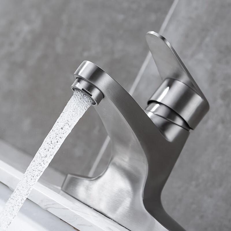 VEMUSE 304 Stainless Steel Dual-Handle Washbasin Faucet