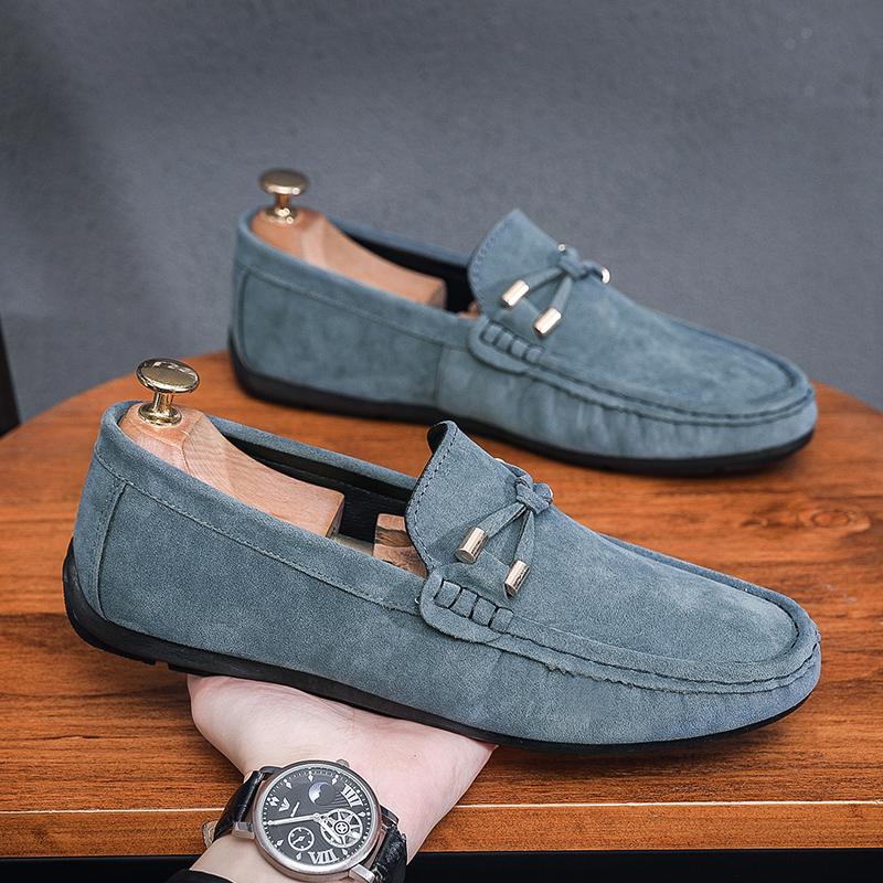 Doudou shoes summer new matte suede lazy small leather shoes loafer driving shoes