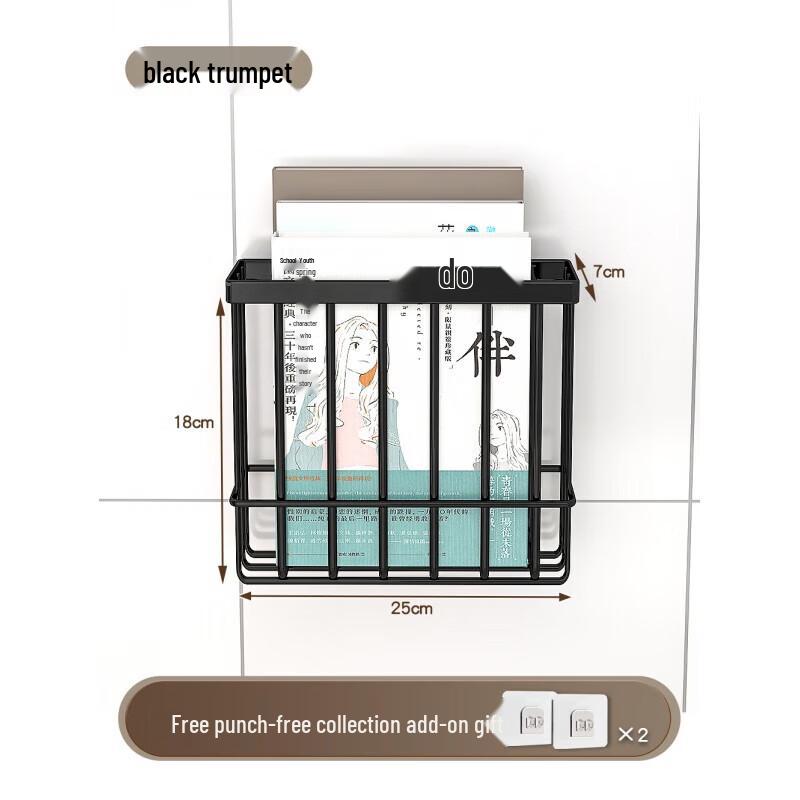 Punch-Free Bathroom Wall Bookshelf