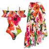 New Sexy One-piece Swimsuit Retro Spa Swimsuit Chiffon Beach Skirt Suit