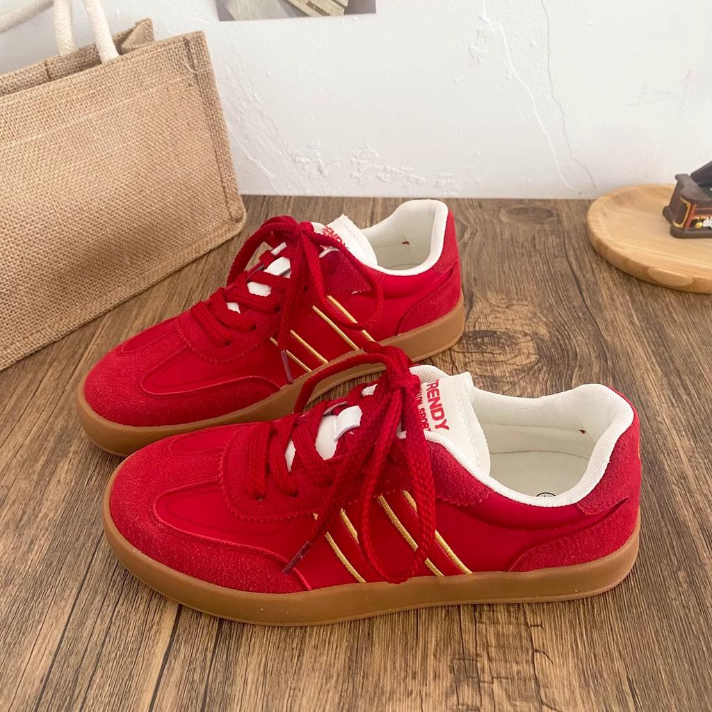 Shoes Retro German Training Board Shoes Women's 2025 Spring New Soft-soled Forrest Gump Women's Shoes Lightweight Sports and Leisure Shoes