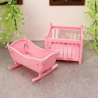 1:12 Mini-Krippe und Laufstall Mini-Schlafzimmer-Szene Schaukelwiege Spielzeug