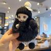 Cross-Border Cute Big-Eyed Doll with Bow Knot - Imitation Rex Rabbit Fur Keychain & Bag Pendant