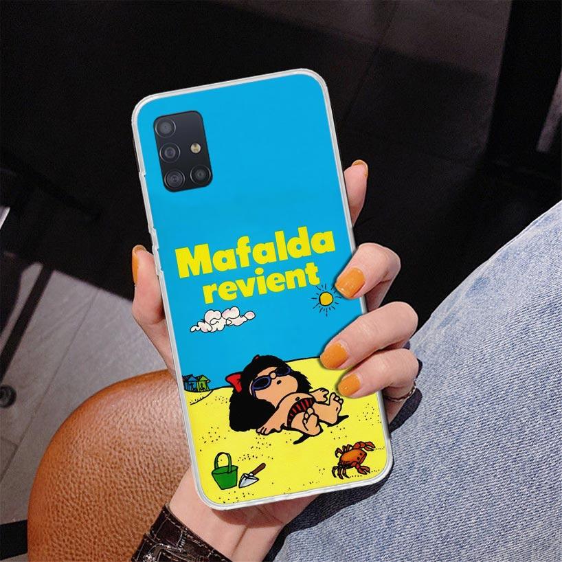 Mafalda Cartoon Phone Case For Samsung Galaxy A52 A32 A22 A12 A51 A31 A50S A30S A20S A10S Note 20 Ultra 10 Plus S10 A72 A71 Gala