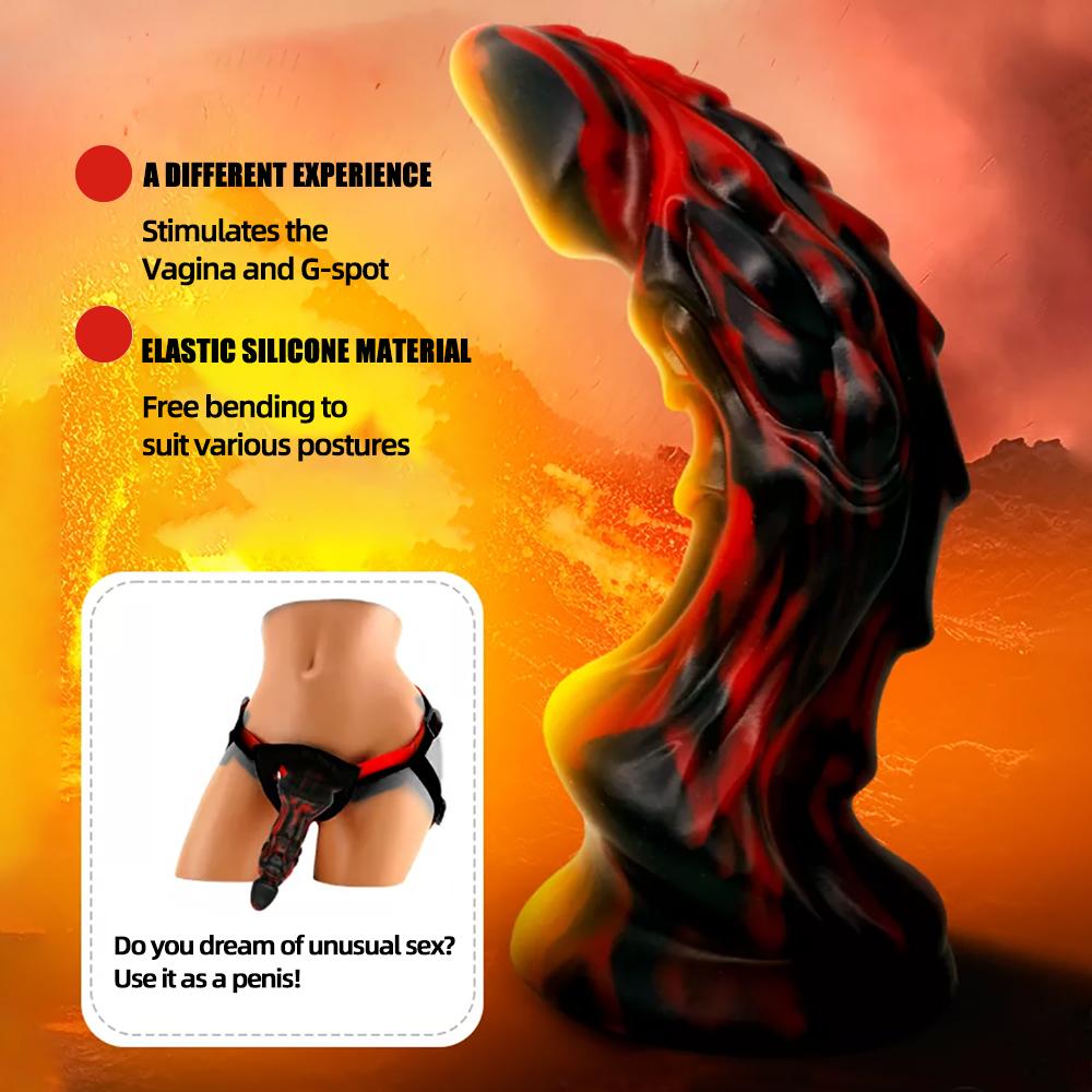 Realistischer Alien-Monster-Penis, Hoden, weibliche beruhigende Vagina-Stimulation, Analdildo, Sexspielzeug, großer Penis, Sexspielzeug für Frauen