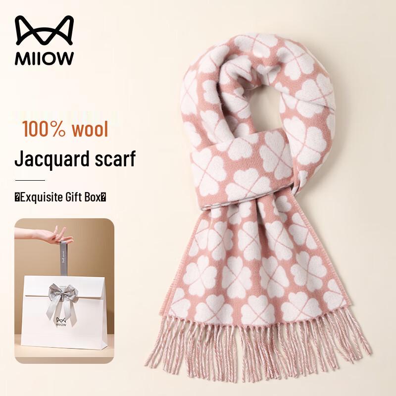 MiiOW Women's 100% Wool Scarf and Shawl