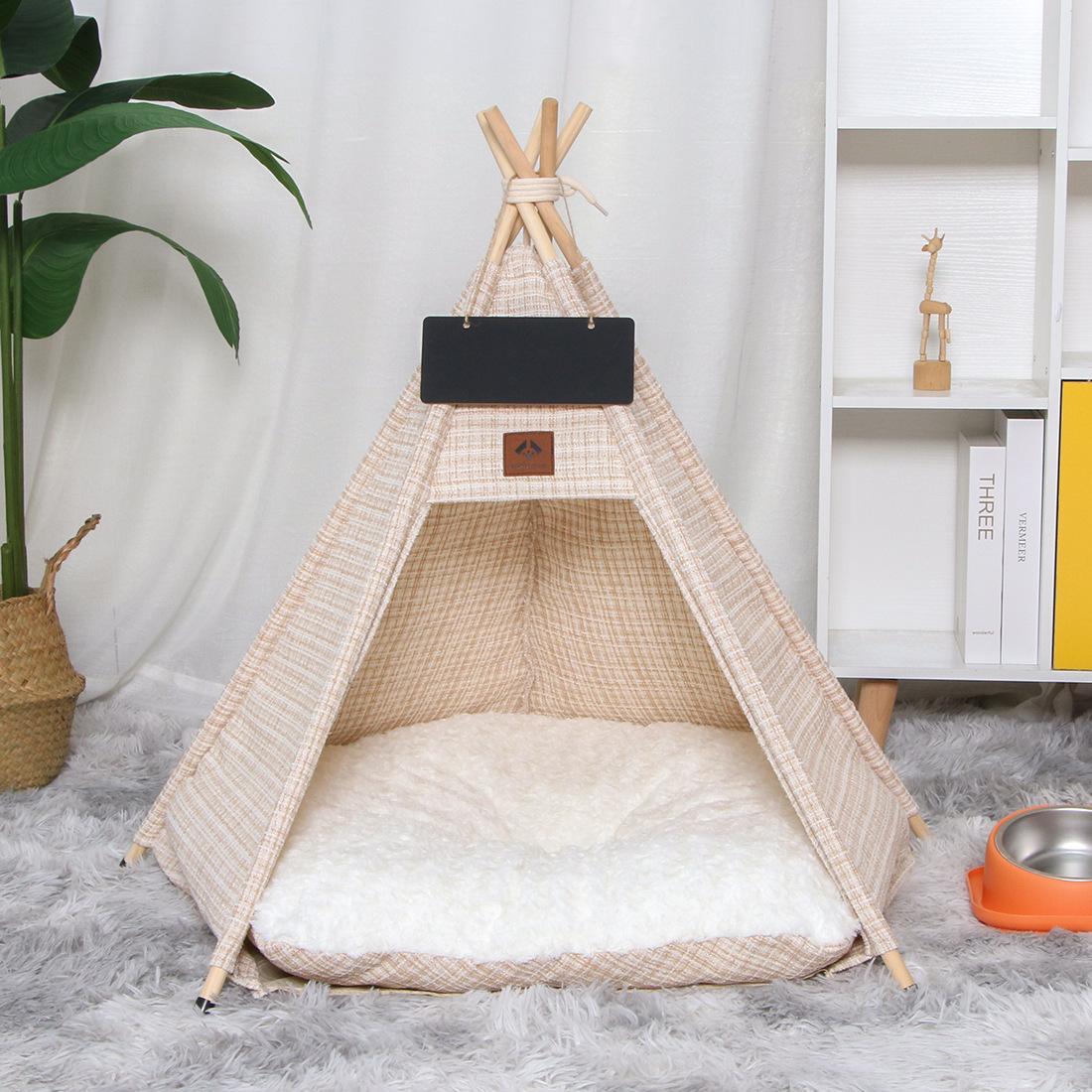 

Кошачья будка, палатка для домашних животных Xiaoxiangfeng, маленькая и средняя собачья будка, складной игровой домик S (40 × 40 × 50cm)