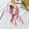 Silk Feel Square Neck Scarf Lightweight Soft Fabric Classic Design Versatile Accessory for Women and Men Fashion