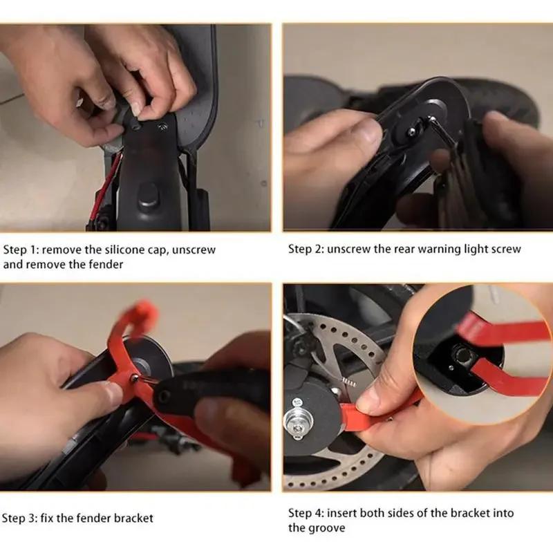 Rear Wheel Fender Mudguard Bracket Support Shockproof Protection for Xiaomi M365/Pro Electric Scooter Fender Bracket Parts