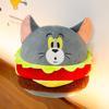 Tom Jerry And Giant Burger Plush Toy Creative Round Ball Kids Children Gift Doll