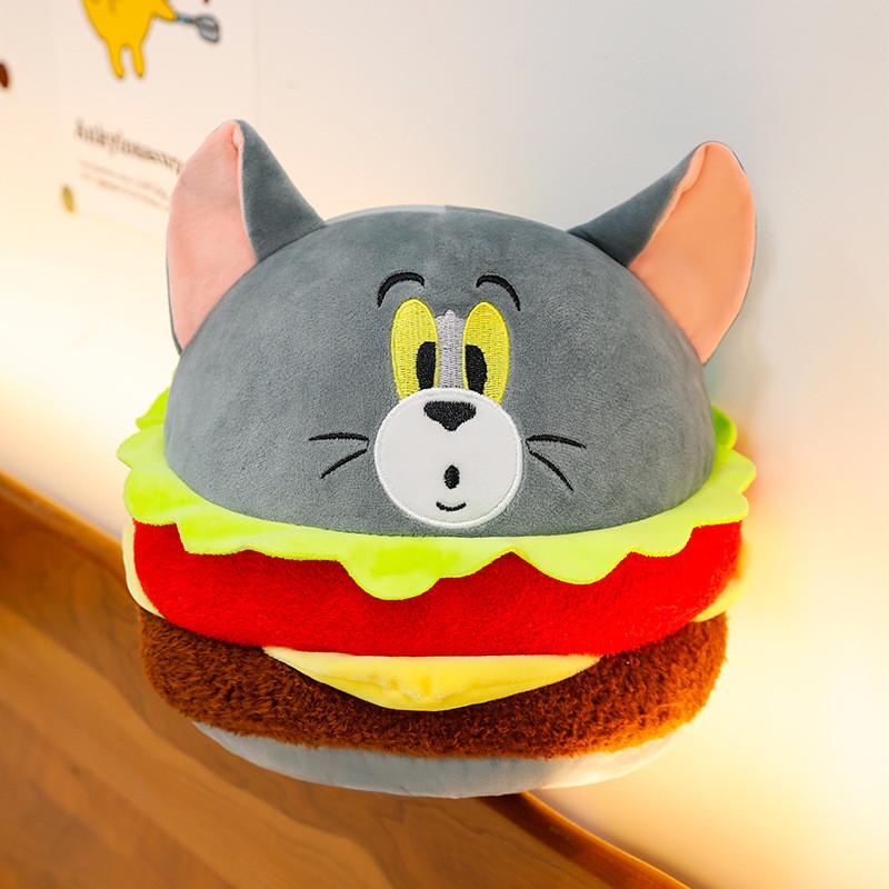 Tom Jerry And Giant Burger Plush Toy Creative Round Ball Kids Children Gift Doll