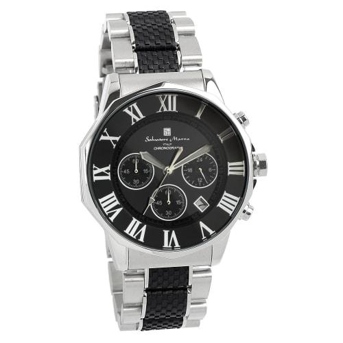 

Мужские часы-хронограф Salvatore Marra, водонепроницаемость 10 АТМ, деловые/официальные, итальянский бренд, лимитированная серия, SM15104 (Серебристый / Черный)
