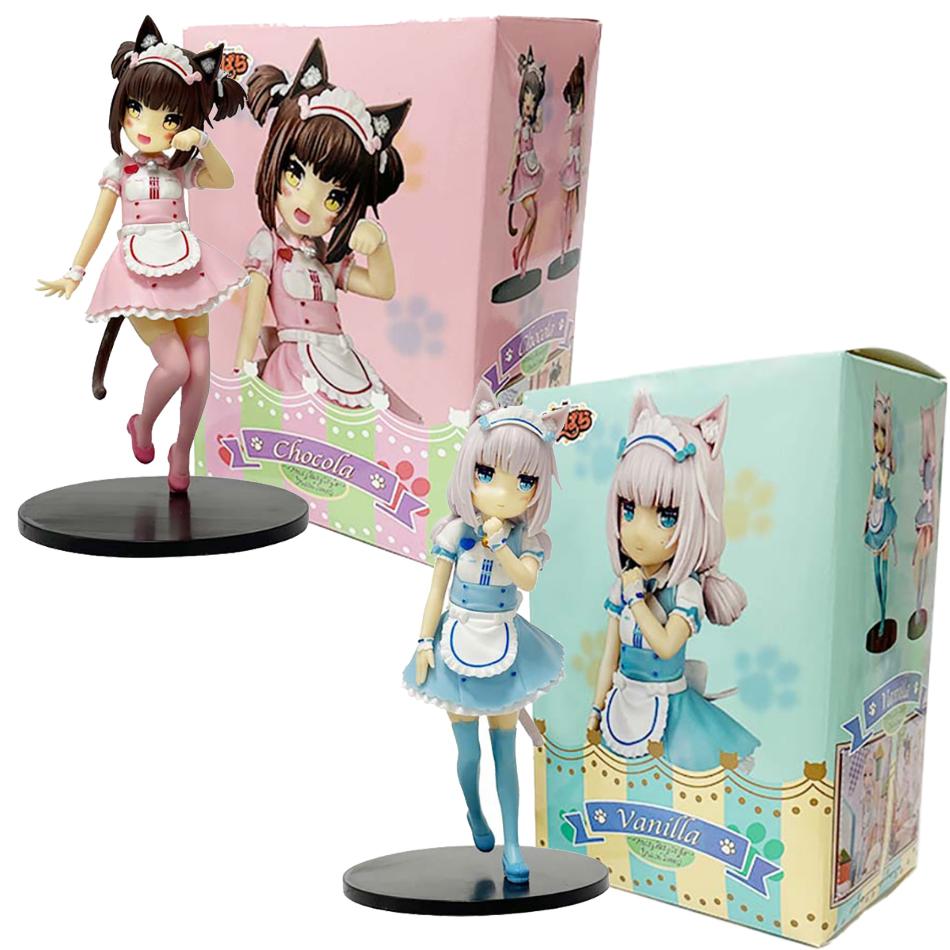 Anime Kawaii Girl Figure Chocolates Vanilla Cute Cat Maid Style Model Collectible Desktop Ornament Toy Kid Gifts NEKOPARA PVC Kid Friendly