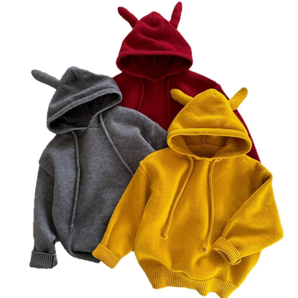 Pull à capuche d'hiver pour enfants 2025: Tricots élégants pour garçons et filles