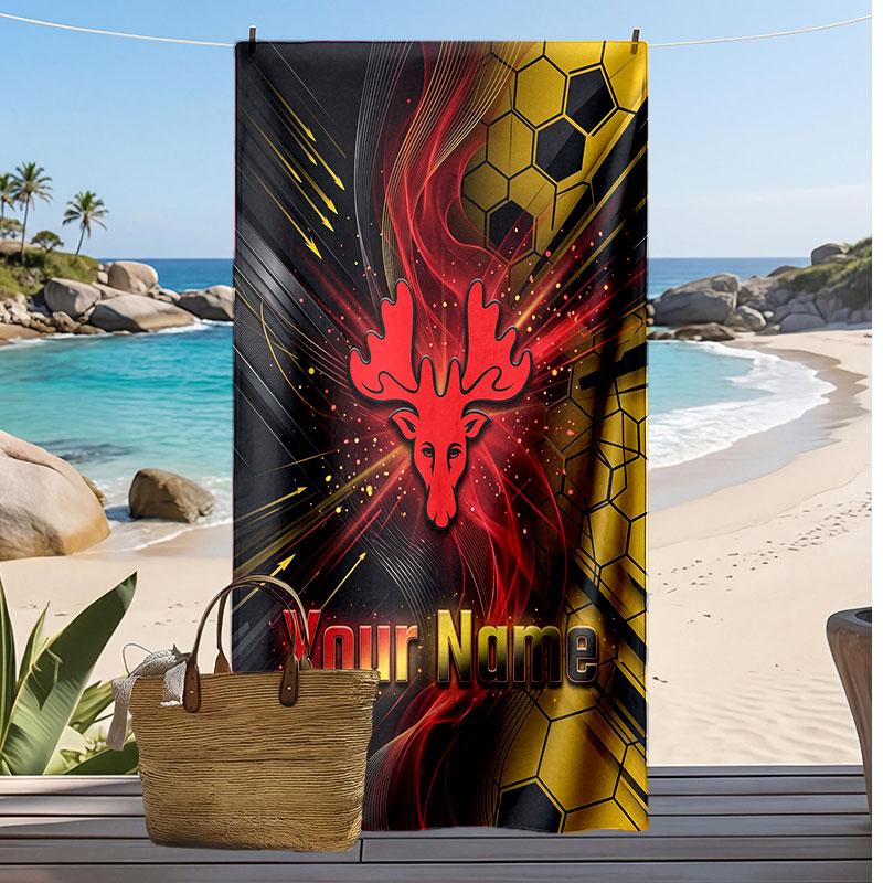 Watford FC Personalisiertes Bedrucktes Strandtuch Fußballlogo Unterstützung Benutzerdefinierter Name Text Absorbierendes Handtuch Für Sport Reisen Besonderes Geschenk