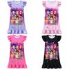 Kpop Demon Hunters Cotton Short Sleeve Sleep Dress For Kids Summer Wear
