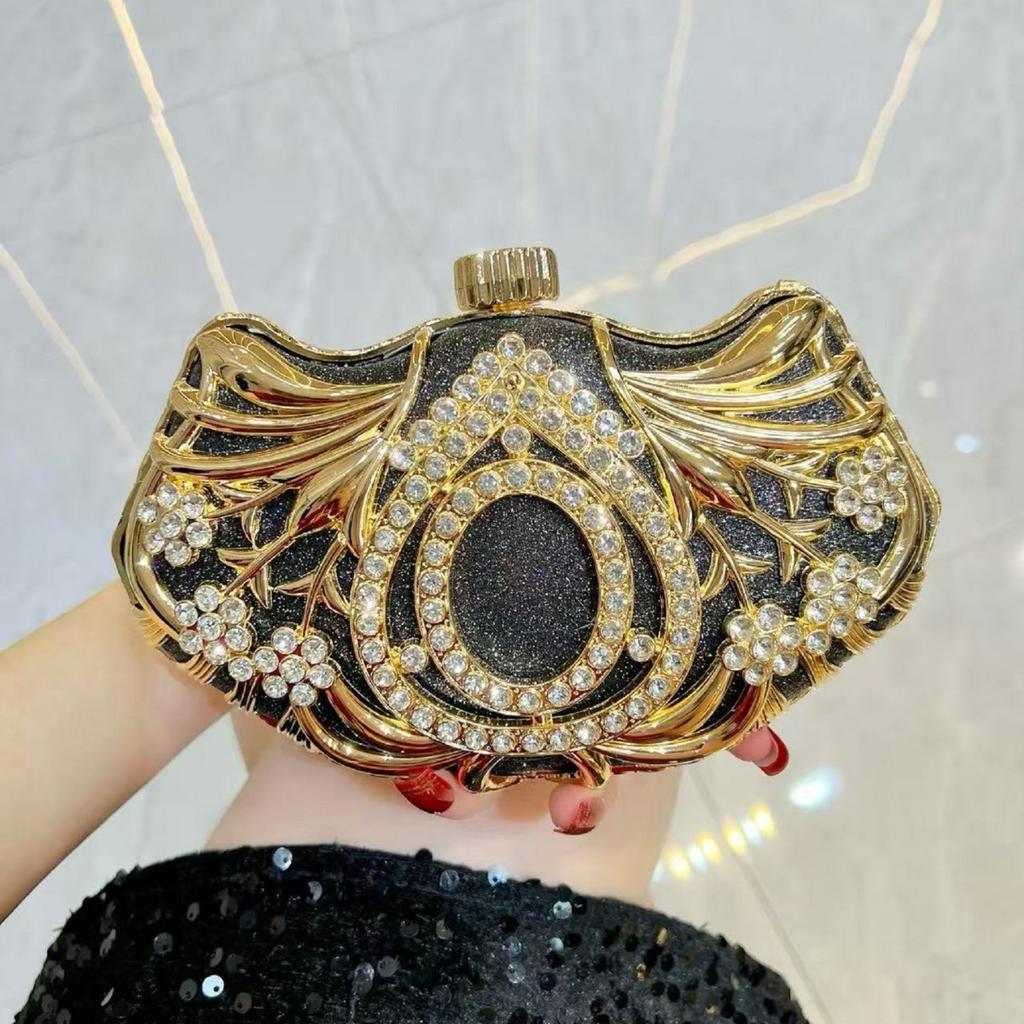 Red Rhinestone Dinner Bag Diamond Clutch Bag Women's Handbag Flower Designer Luxury Mobile Phone Bag Crossbody Wallet 2026