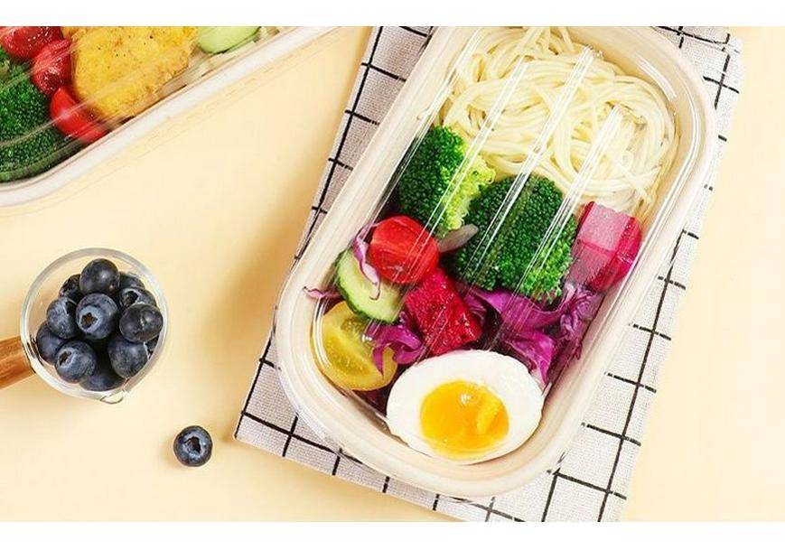 Eco-friendly Biodegradable Disposable Pulp Meal Box for Takeaway Salads and Light Meals