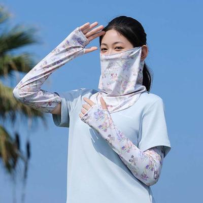 3pcs UPF50+ Ice Silk Sunscreen Sleeves Quick Drying Women Sunscreen Veil Anti-UV Protection
