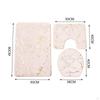 3 Pack Toilet Seat Cushion Sets Decorations Non-slip Breathable Water-absorbent Washable Bath Mat