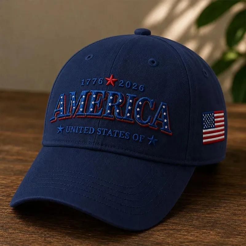 AMERICA USA - Memorial Printed Hat Men's Old Soft Top Baseball Cap Duck Tongue
