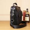 Crocodile-patterned Men's Bag, Daily Small Shoulder Bag, Business Crossbody Bag, Large Capacity Backpack, Casual Leather Men's Bag, Retro