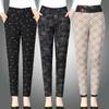 Thickened High-waisted Cotton Pants, Female Grandma Pants, Winter Outer Wear Leggings, Medium and Old Mother Warm and Slim Body Pants