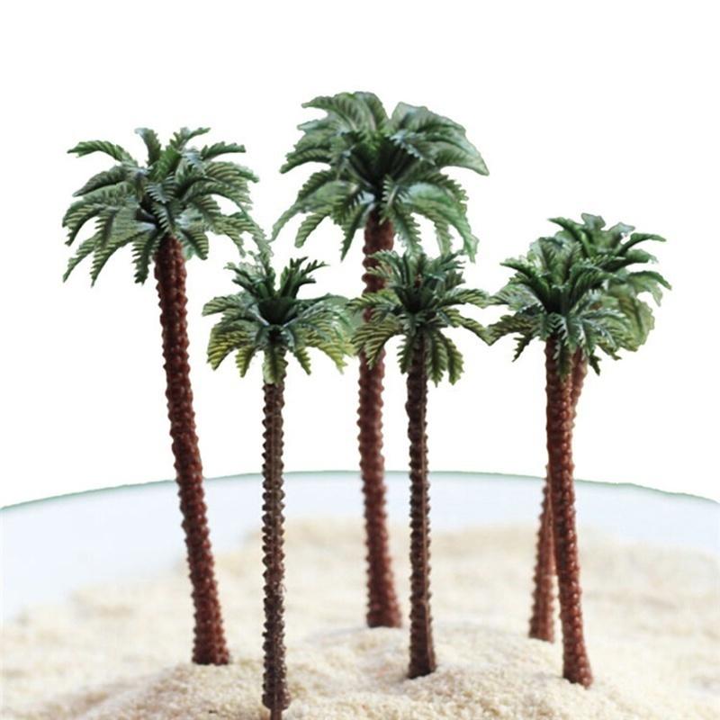 Simulation Coconut Trees Modern Park Miniature Fairy Garden Miniatures Landscape Accessories Toys for Doll House