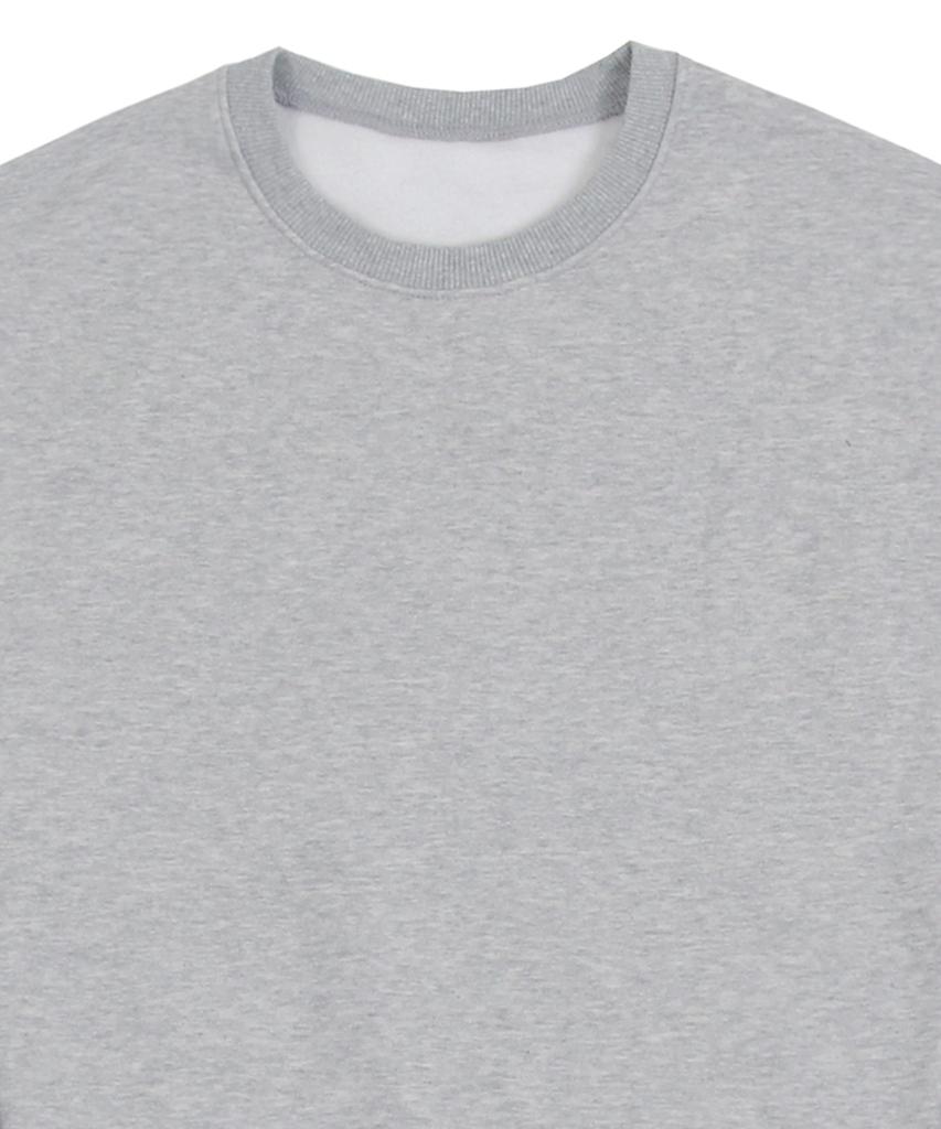 GRAVER [Unisex] Elbow Deco Logo Sweatshirt_Gray/Black Logo