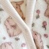 Women's Cozy Flannel Pajama Set – Tulip Rabbit Design for Autumn & Winter