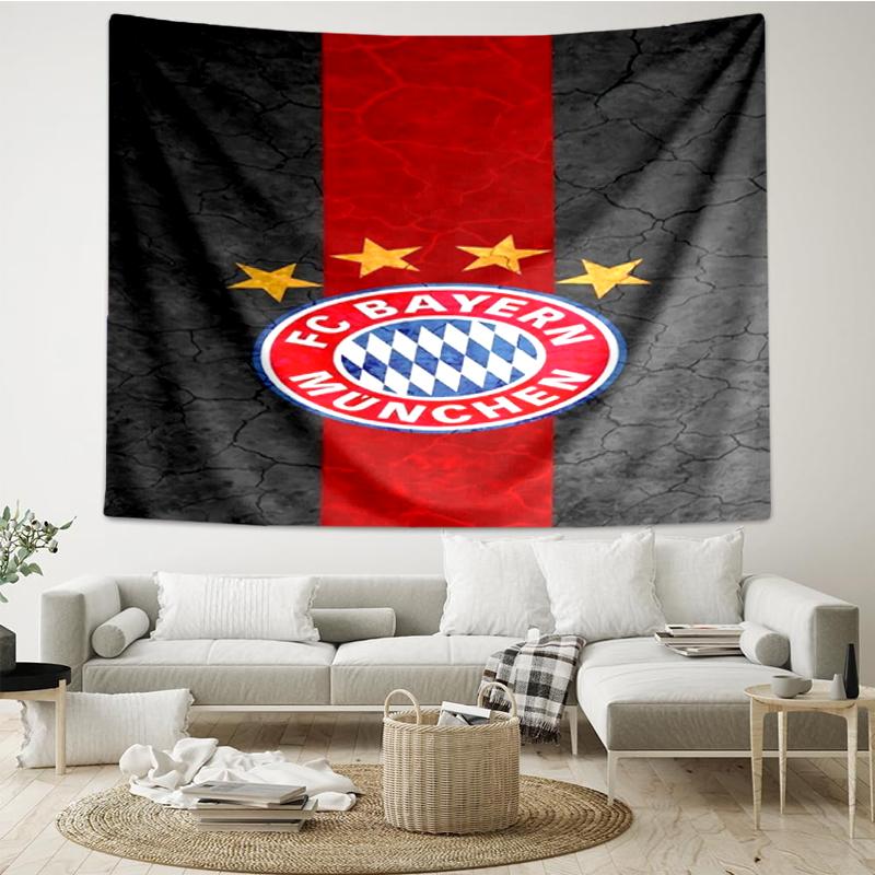Bayern Munich Print Tapestry, Backdrop, Easy Setup, Ideal for Bedroom, Office & Living Room, with Aesthetic Wall Hanging Decor.