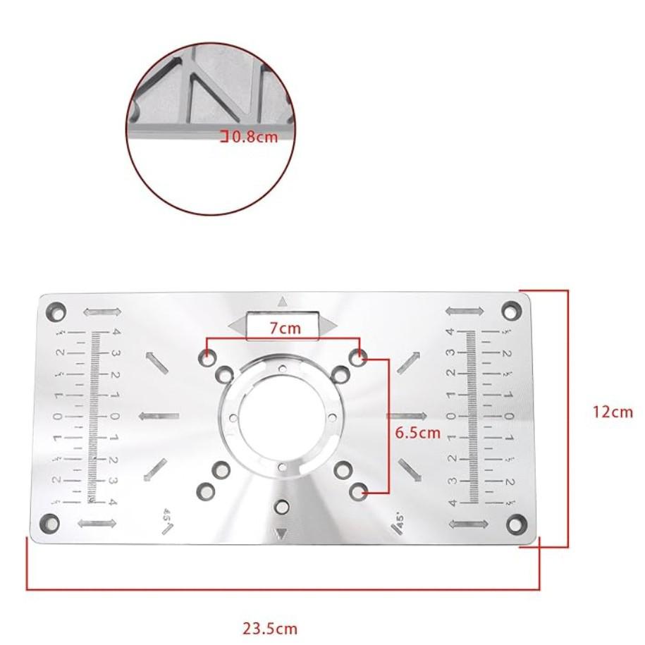 Bakelite Woodworking Trimmer Inverted Installation Plate