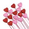10pcs Reusable Glitter Hearts Stick DIY Flower Bouquet Vase Pick Stick Foam Red Heart Branch Valentine's Day