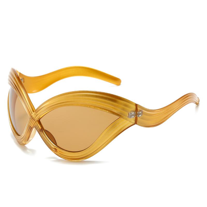 New Hip-Hop Women's Large Frame Oval Sunglasses Fashion Y2k Style UV400 Protection Vintage Eyewear Oculos De Sol