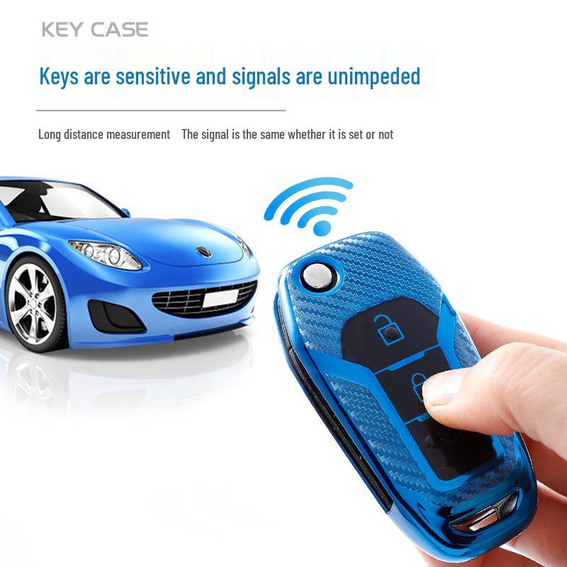 Ford F06H Carbon Fiber TPU Key Protective Cover