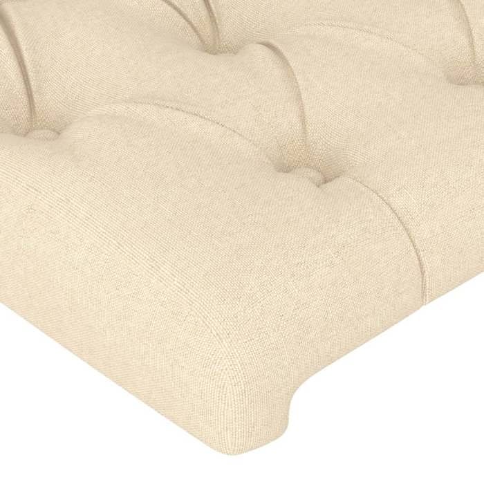 Tête de lit - Maison Exclusive - Crème - Hauteur réglable - Pieds bois robustes