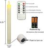 Led Taper Candle w/Remote&timer Moving Wick Flickering Window Tea Light Battery Operate Christmas Dinner Table Decoration-H23CM