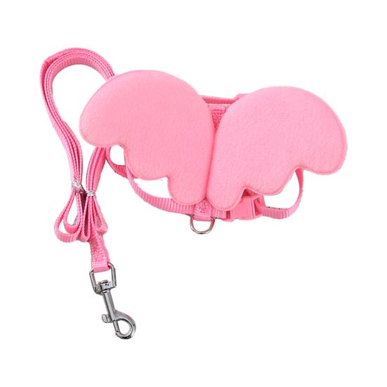 Wing Design Duck Harness Flexible Buckle Solid Color Long Rope Duck Harness for Animal