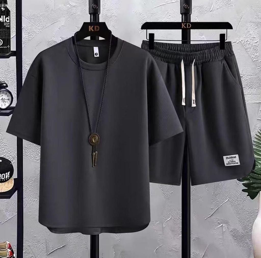 Men's Summer Quick-Dry Waffle Two-Piece Sports Suit