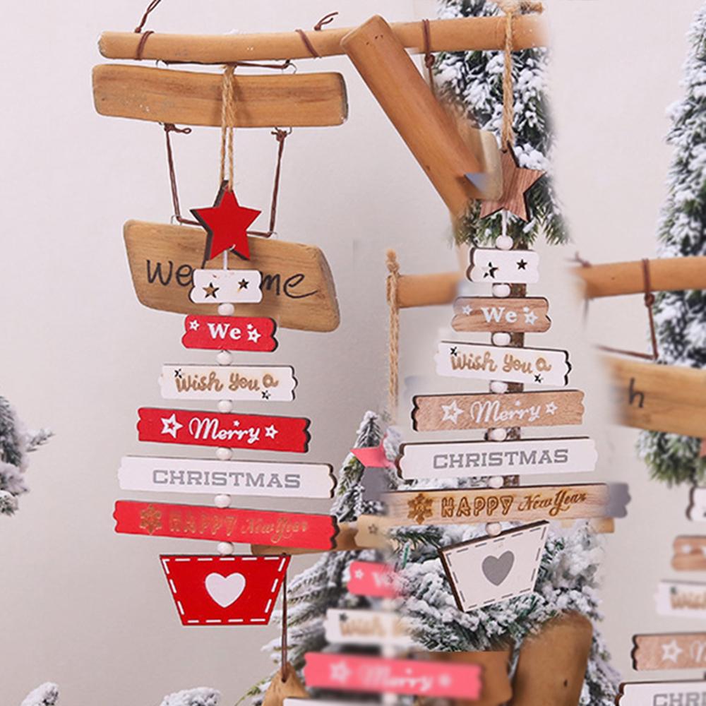 Christmas Tree Christmas Ornaments Creative DIY Holiday Xmas 22.5*13cm Decor Display Door Hanging Pendant Supply