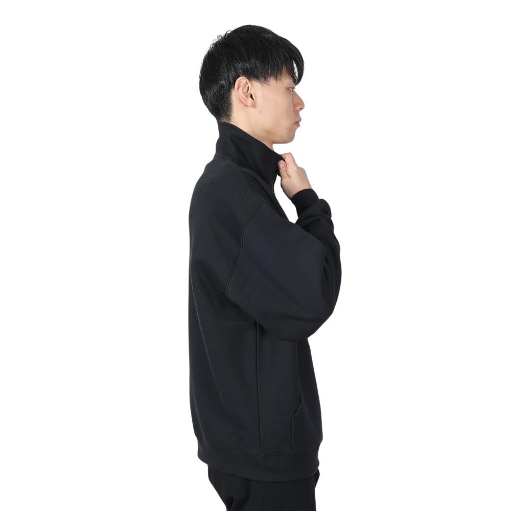 Long Graphic Half Zip Action Black [Champion] Sweatshirt, Sleeve, Fleece, Print, Sweatshirt, Style, C3-Z003, Men's,