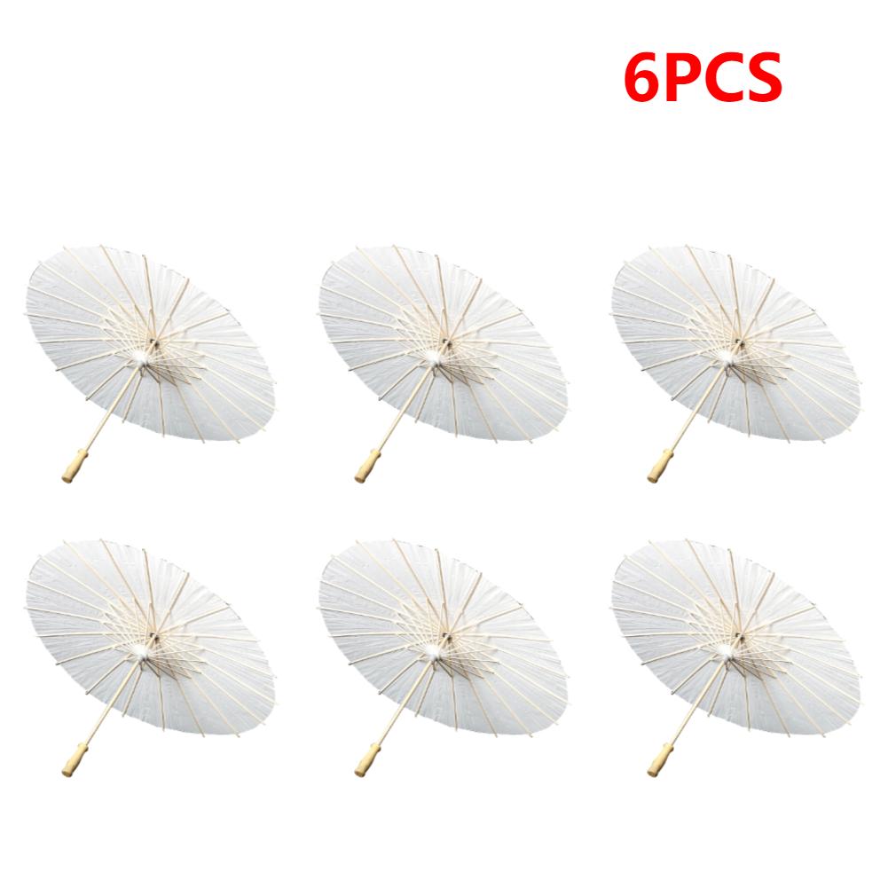 2-8PCS Oiled Paper Umbrella 60cm Paper Parasol Photography Props Decorative Chinese Parasol for Wedding Party Decor
