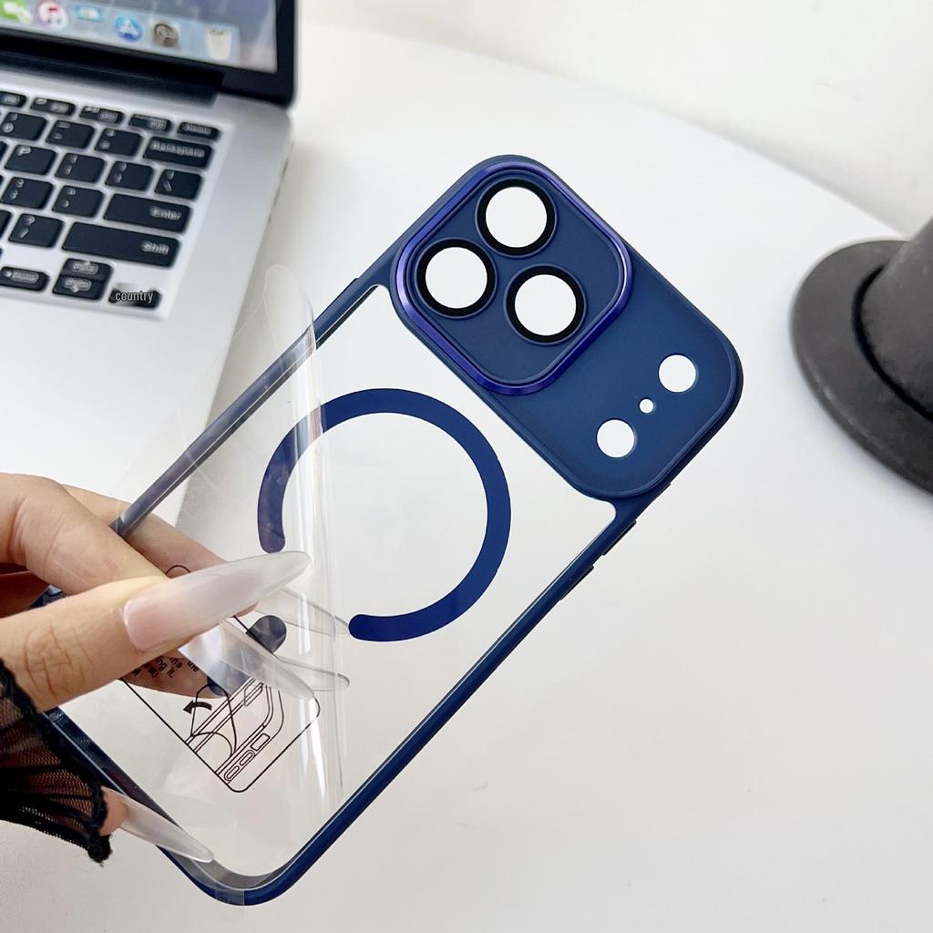 Stylish Magnetically Absorbing Transparent Case for iPhone 17 Pro Max/15 Pro/16