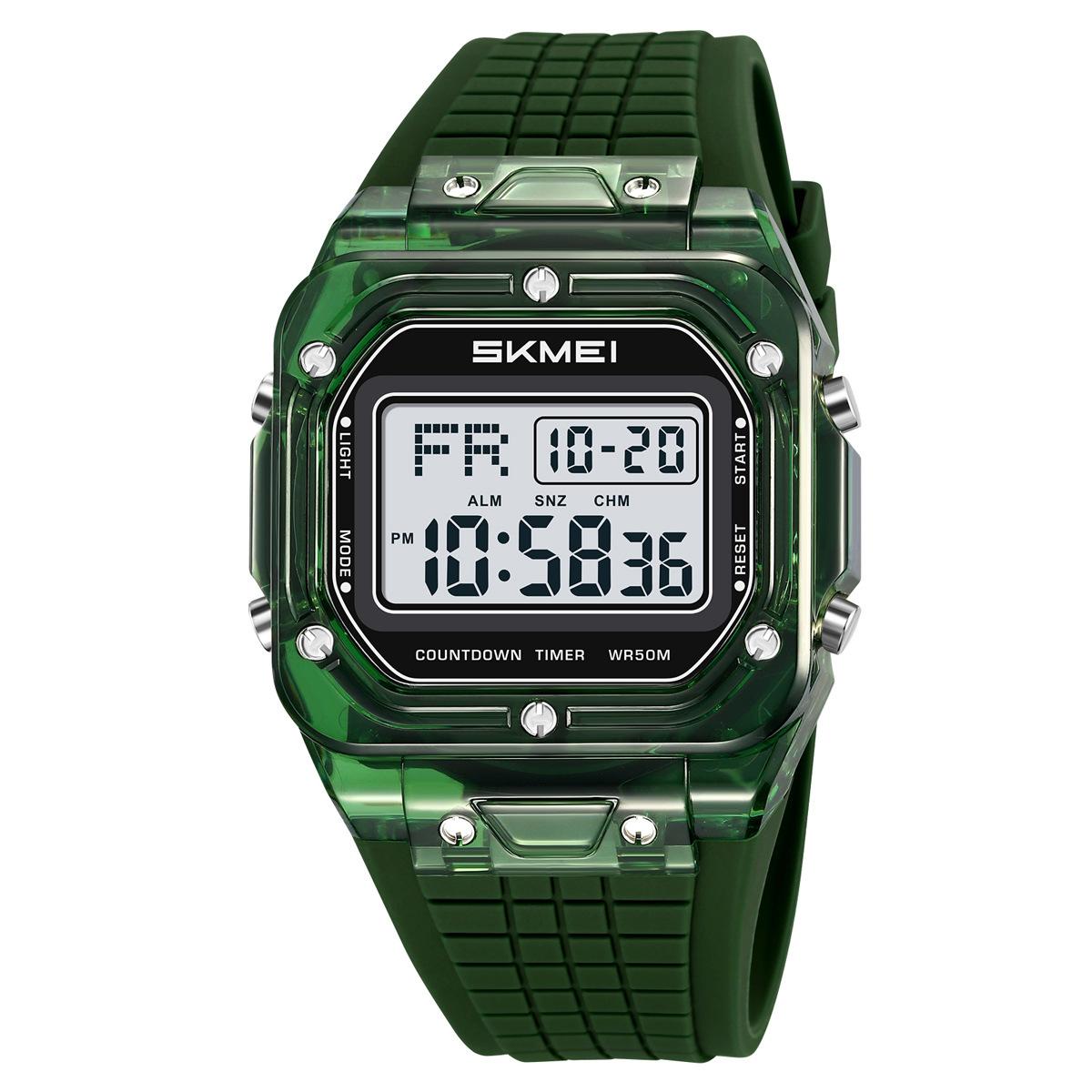 Unisex Digital Watch SKMEI Transparent 50M Waterproof Sports 2683