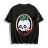 Retro Kaktus Totenkopf Print Oberteil Introvertiert Lustig Freizeit T-Shirt Reines Baumwoll-T-Shirt